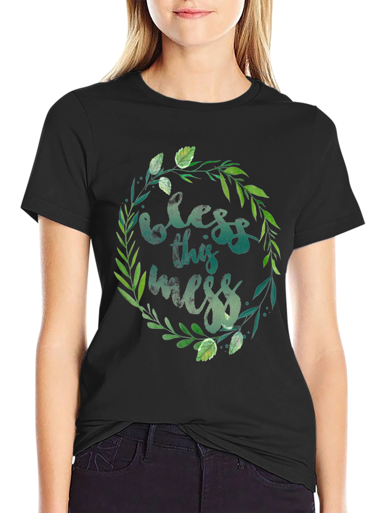 Bless This Mess T-Shirt - Floral Design
