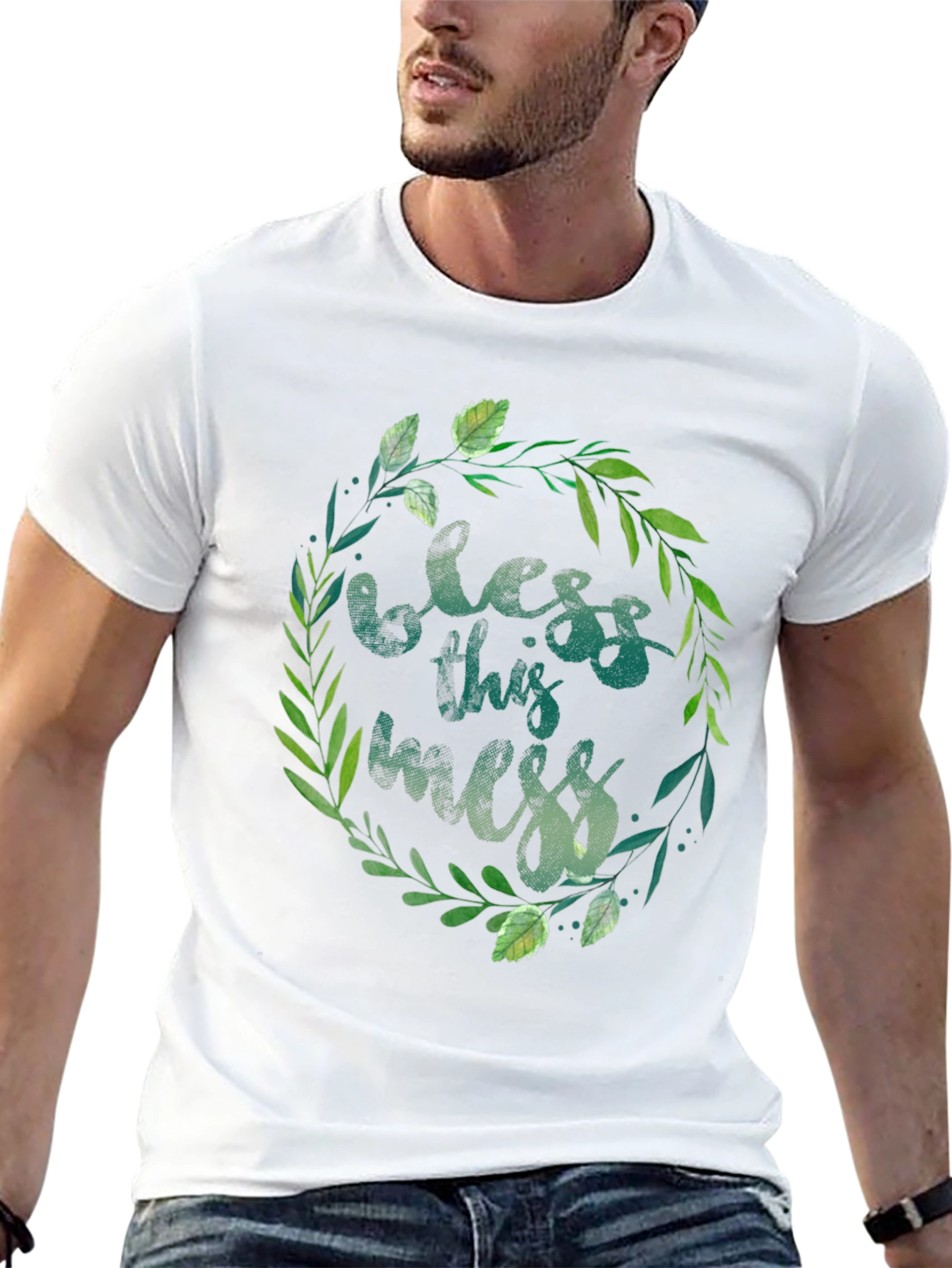 Bless This Mess T-Shirt - Floral Design