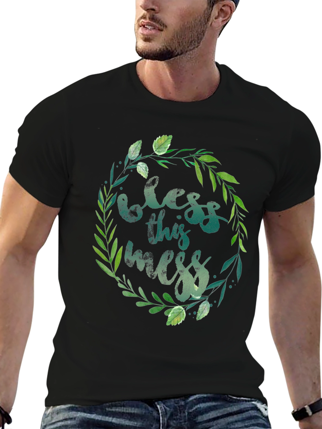 Bless This Mess T-Shirt - Floral Design