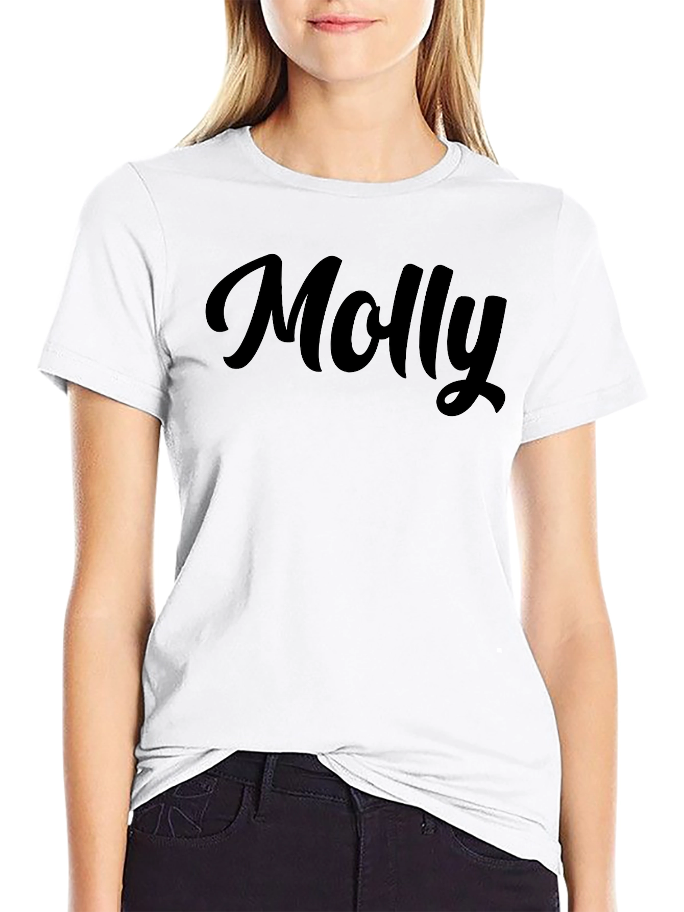 Personalized Molly Black T-Shirt - Custom Name Tee