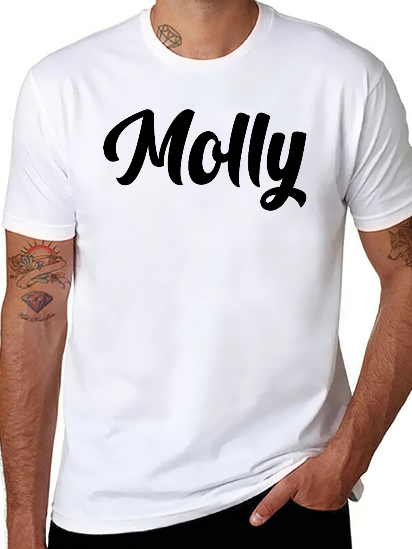 Personalized Molly Black T-Shirt - Custom Name Tee