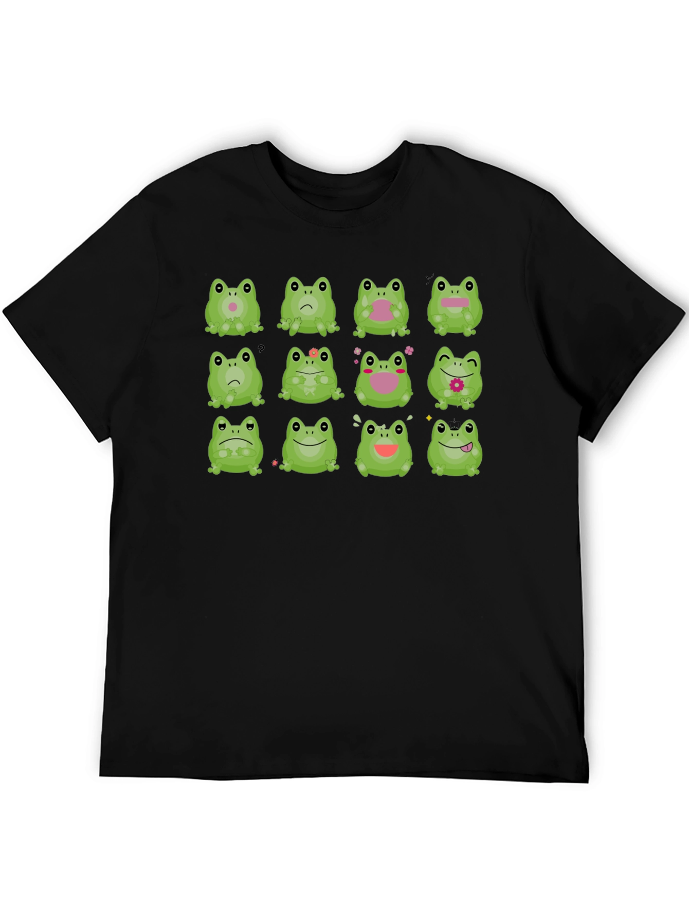 Frog Expression Black T-Shirt - Unisex