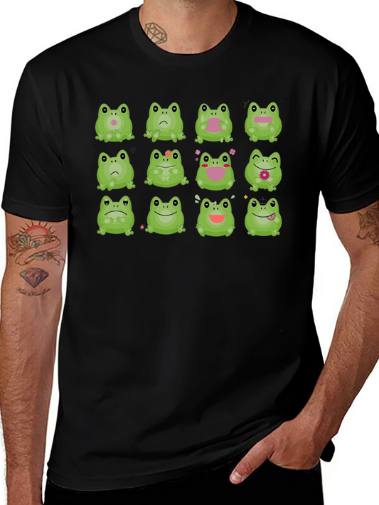 Frog Expression Black T-Shirt - Unisex