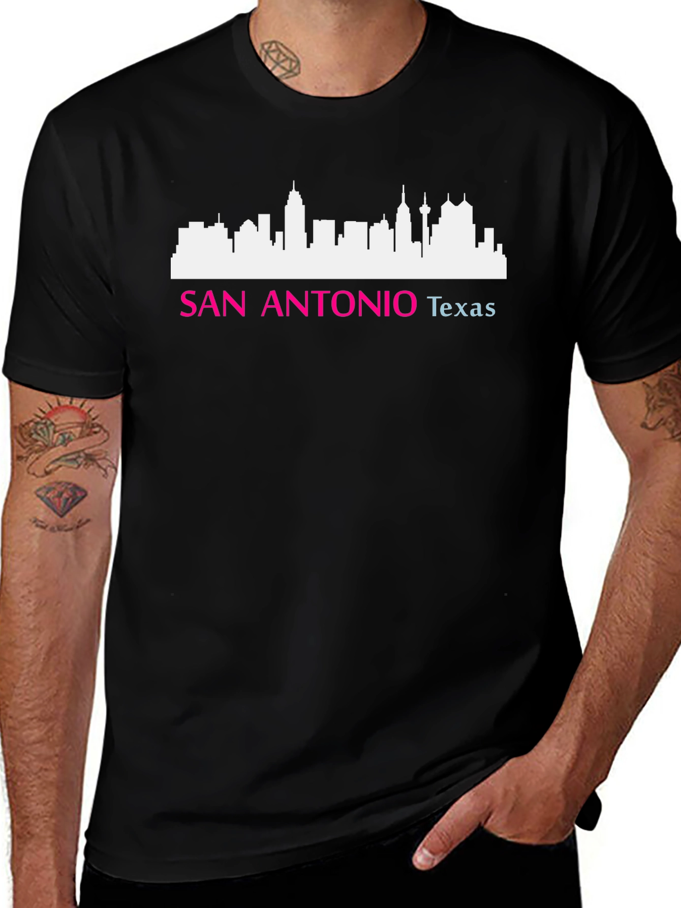 San Antonio Texas Skyline Graphic T-Shirt
