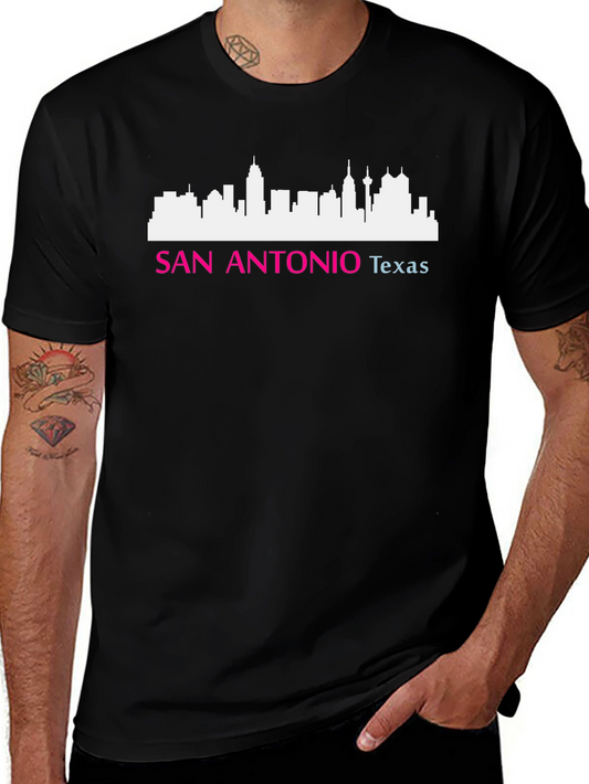 San Antonio Texas Skyline Graphic T-Shirt