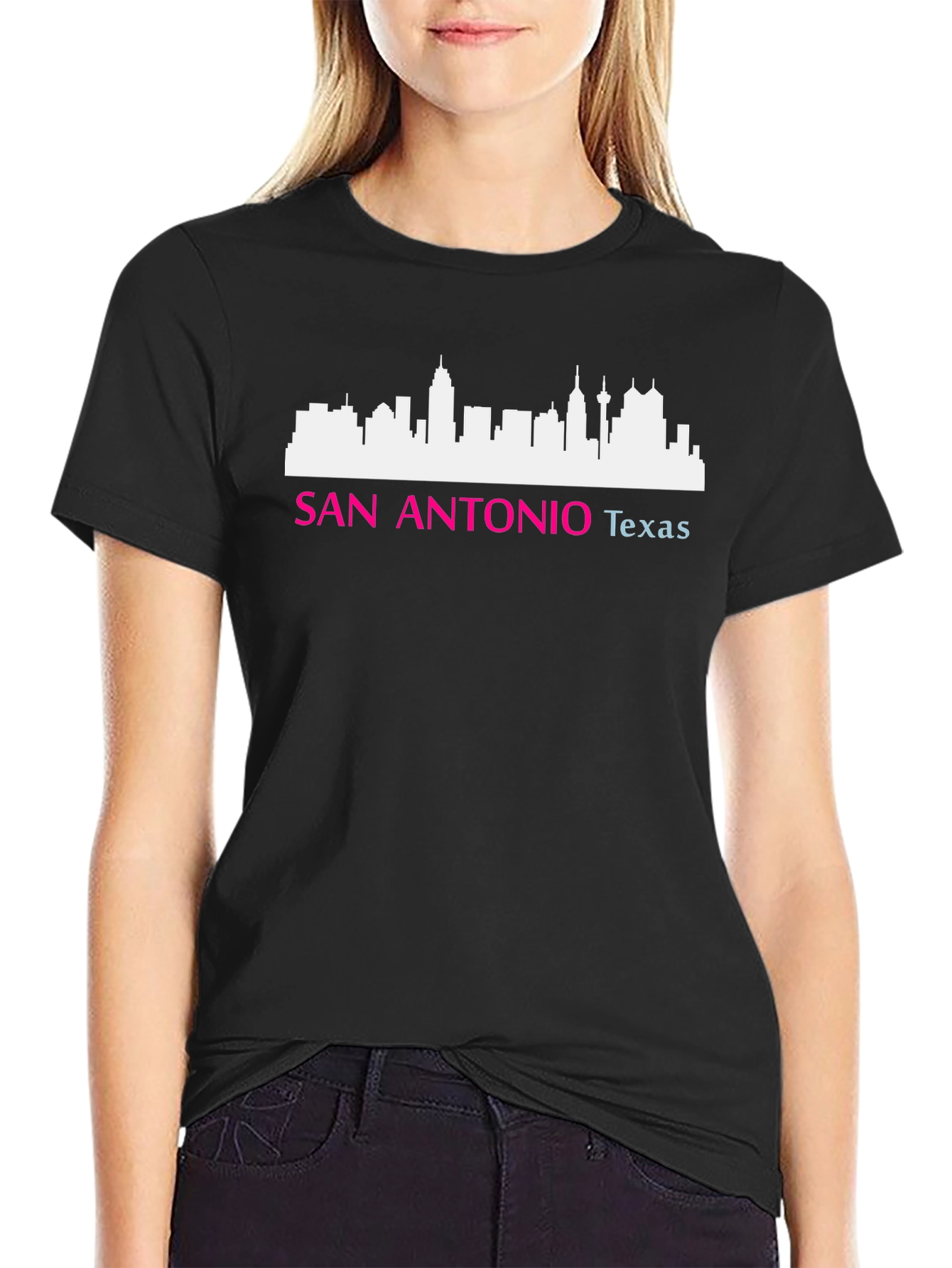 San Antonio Texas Skyline Graphic T-Shirt