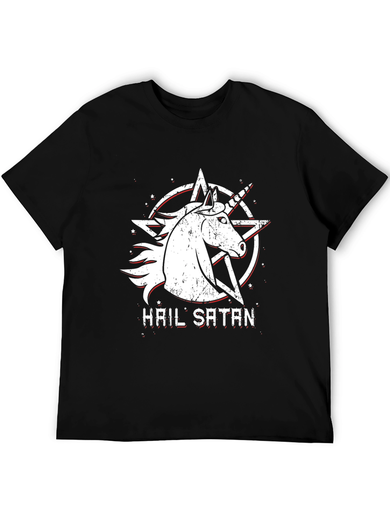 Hail Satan Unicorn Graphic T-Shirt