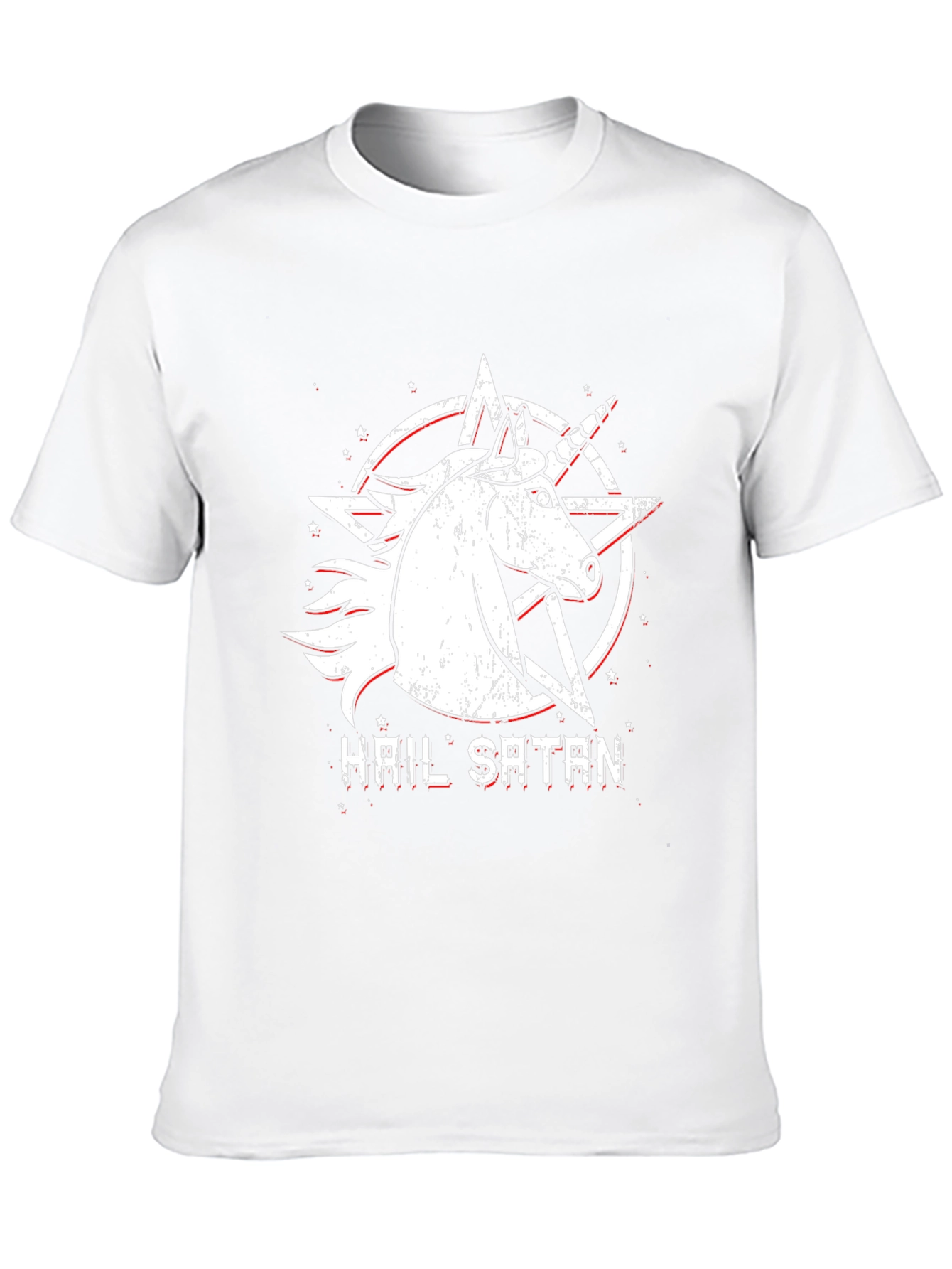Hail Satan Unicorn Graphic T-Shirt