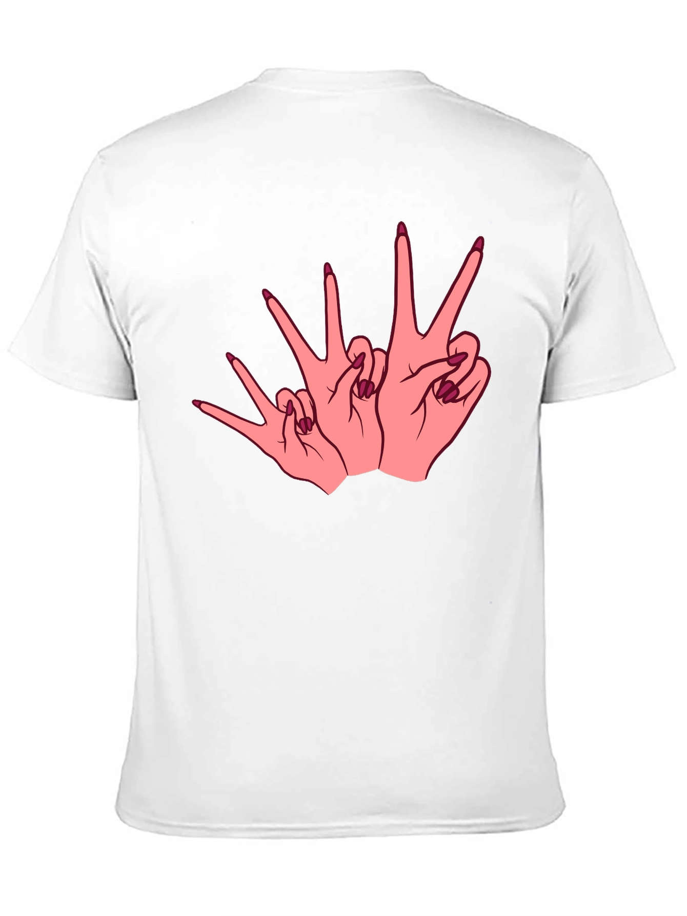 Graphic Tee - Peace Sign Hands Black T-Shirt