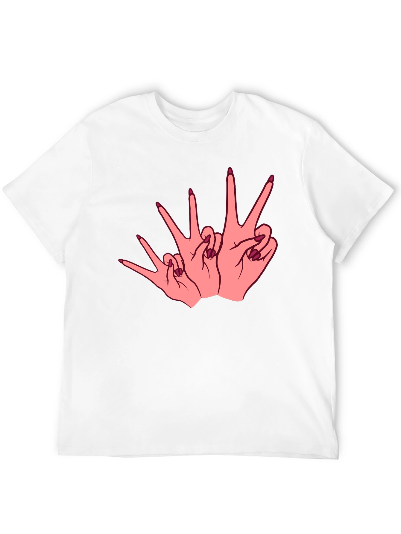 Graphic Tee - Peace Sign Hands Black T-Shirt