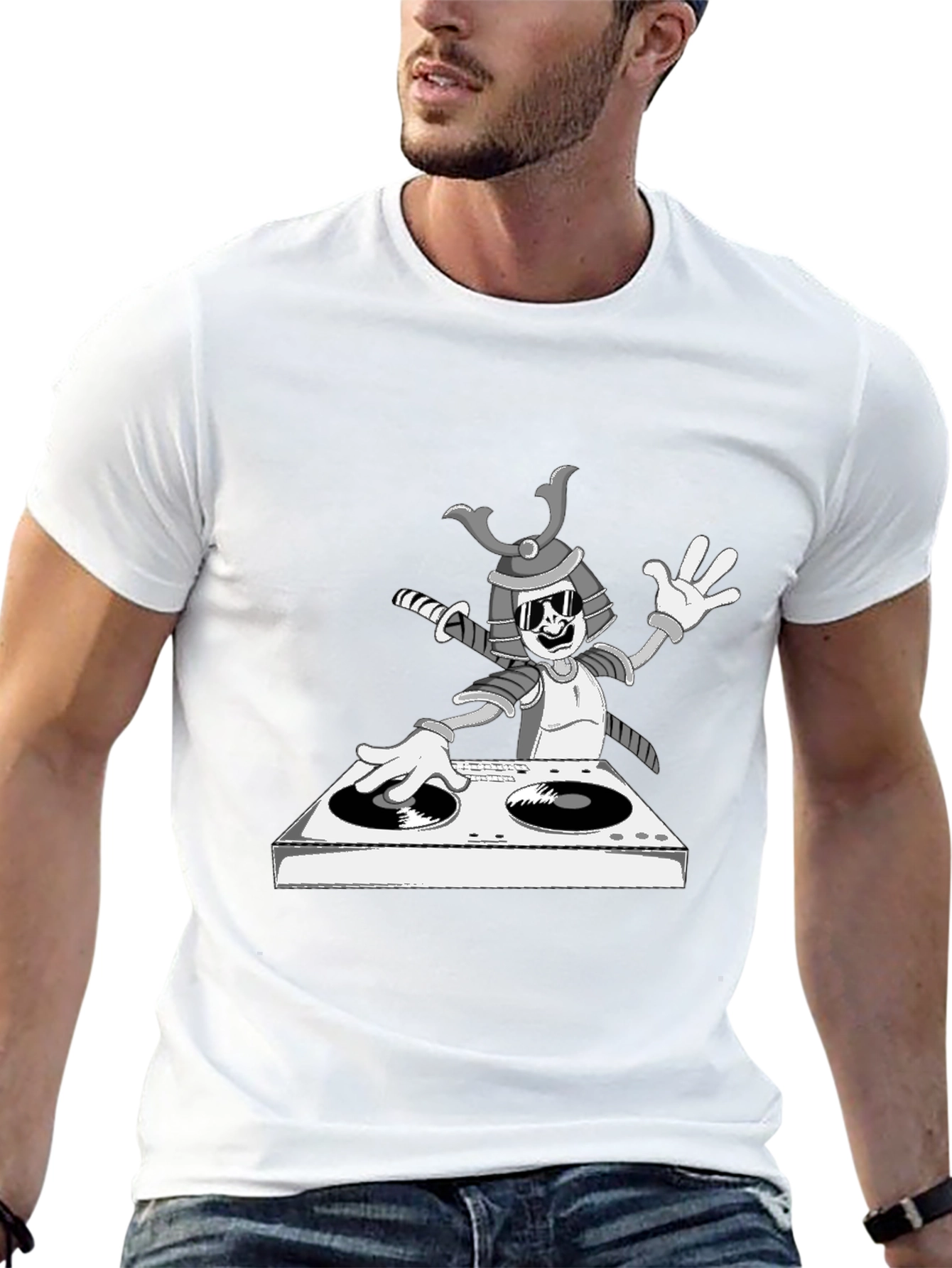 Samurai DJ Graphic T-Shirt