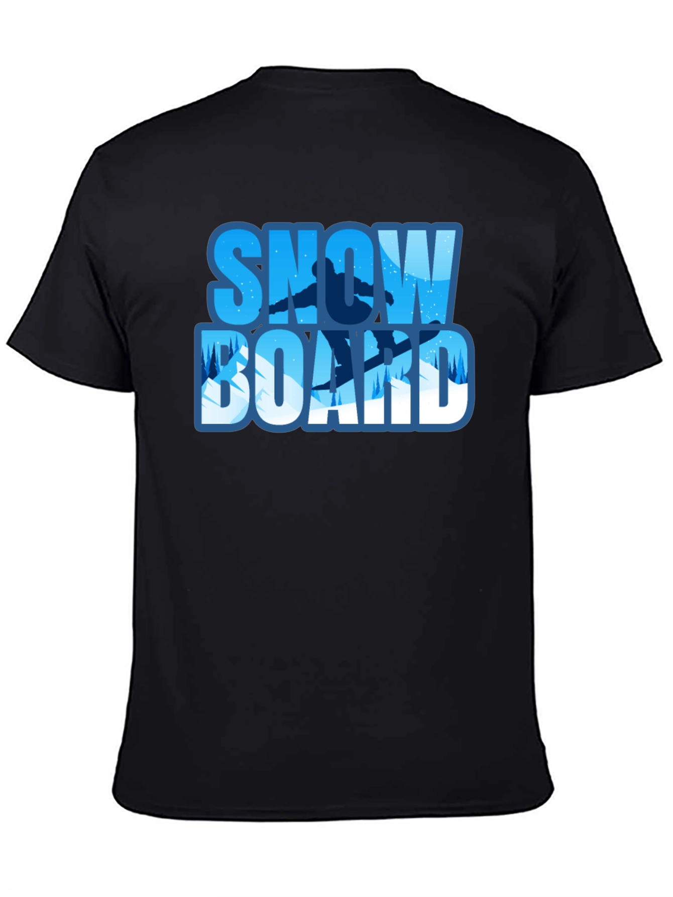 Snowboard Graphic Tee - Black Winter Sport Shirt