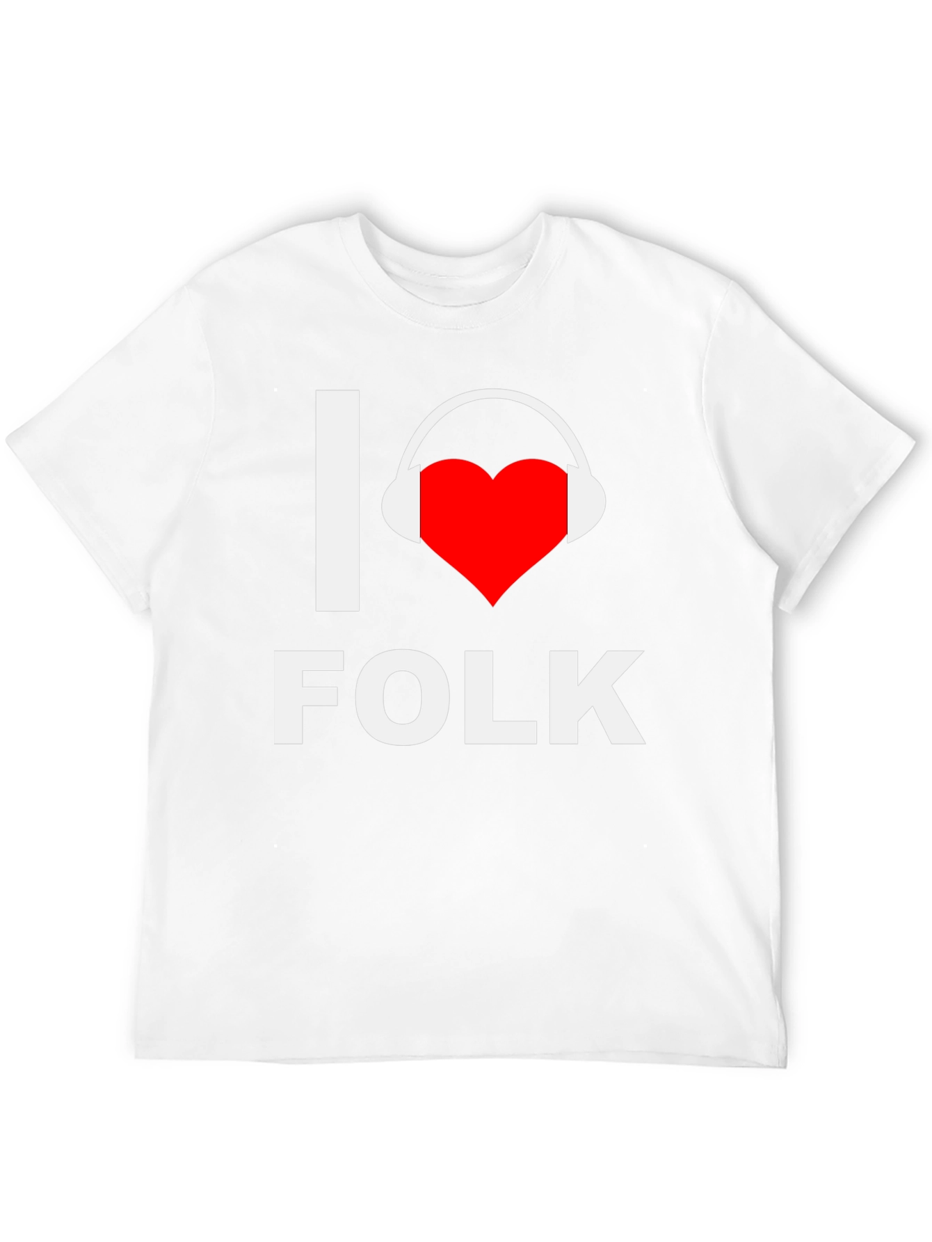 I Heart Folk Music Graphic Tee