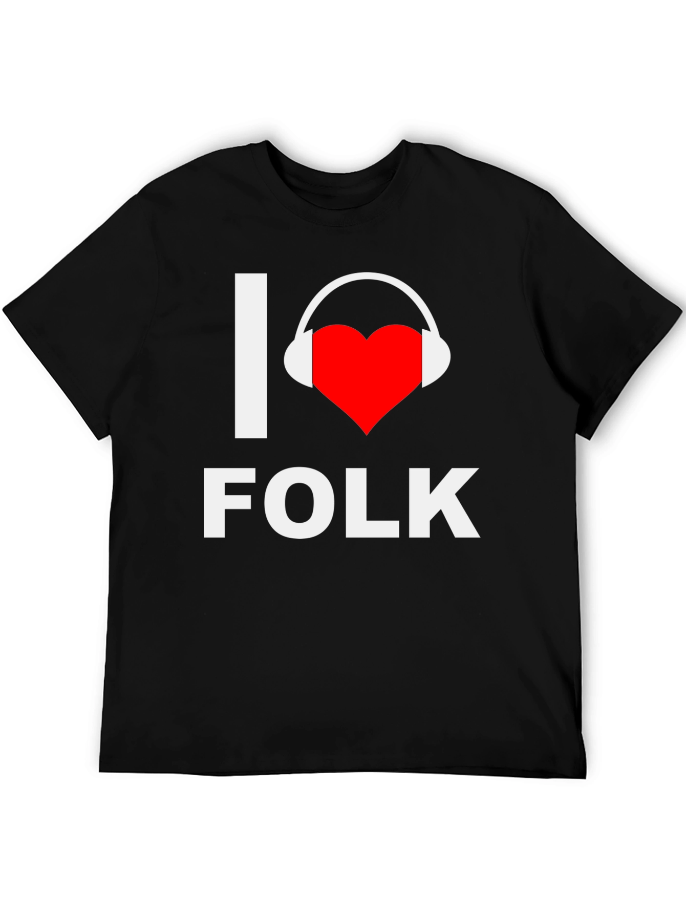 I Heart Folk Music Graphic Tee