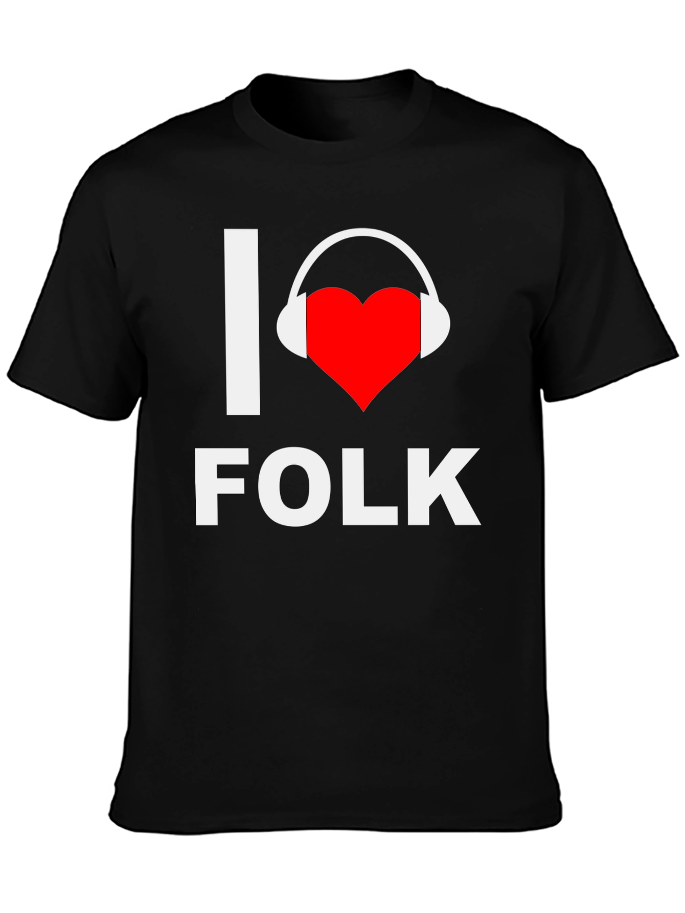 I Heart Folk Music Graphic Tee