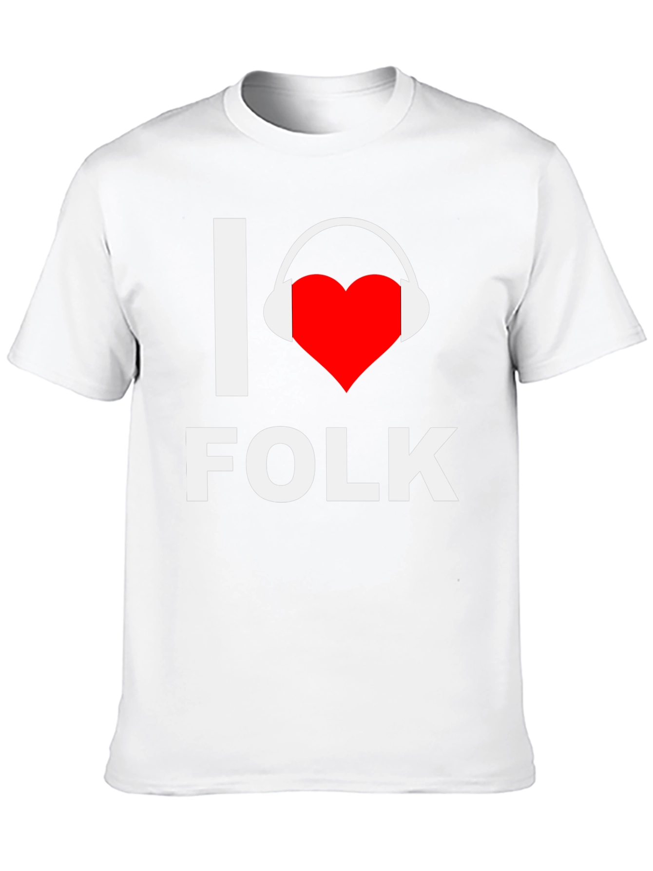 I Heart Folk Music Graphic Tee