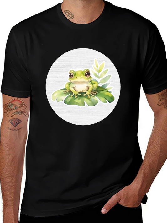 Frog on Lily Pad Graphic T-Shirt