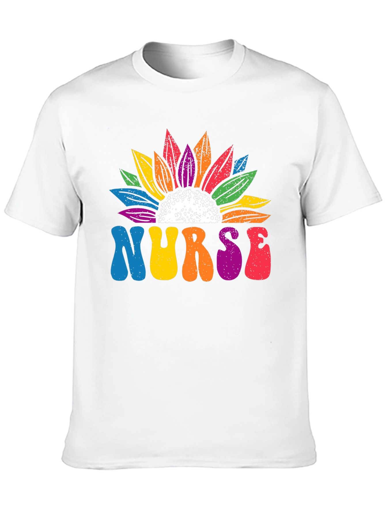 Nurse Rainbow Sunflower T-Shirt