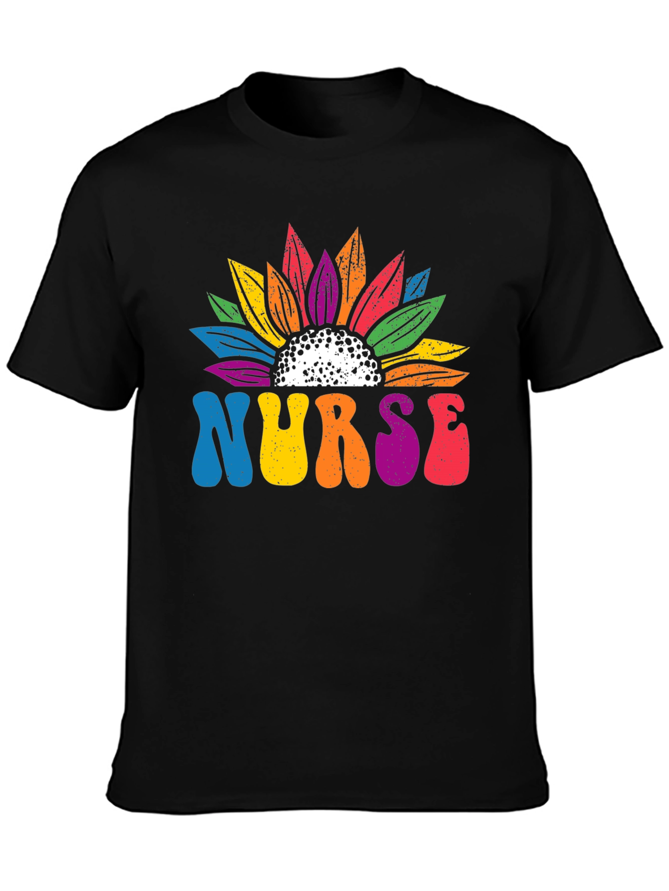 Nurse Rainbow Sunflower T-Shirt