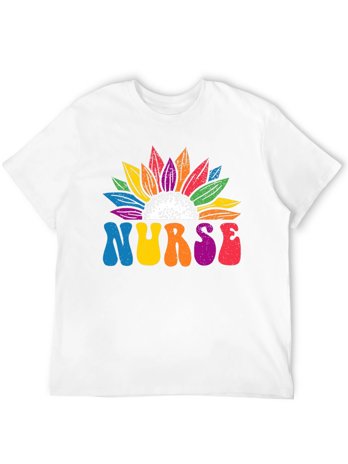 Nurse Rainbow Sunflower T-Shirt