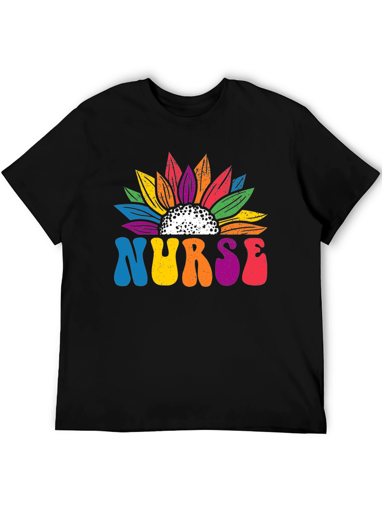 Nurse Rainbow Sunflower T-Shirt