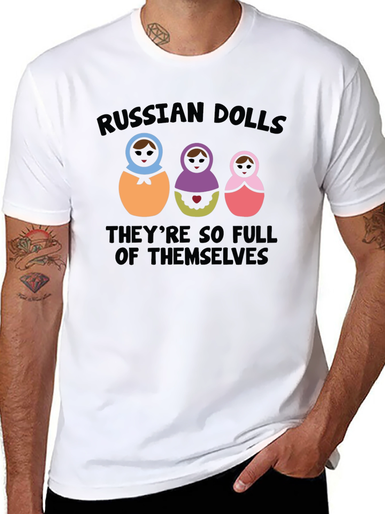 Russian Dolls Full of Themselves Graphic Tee