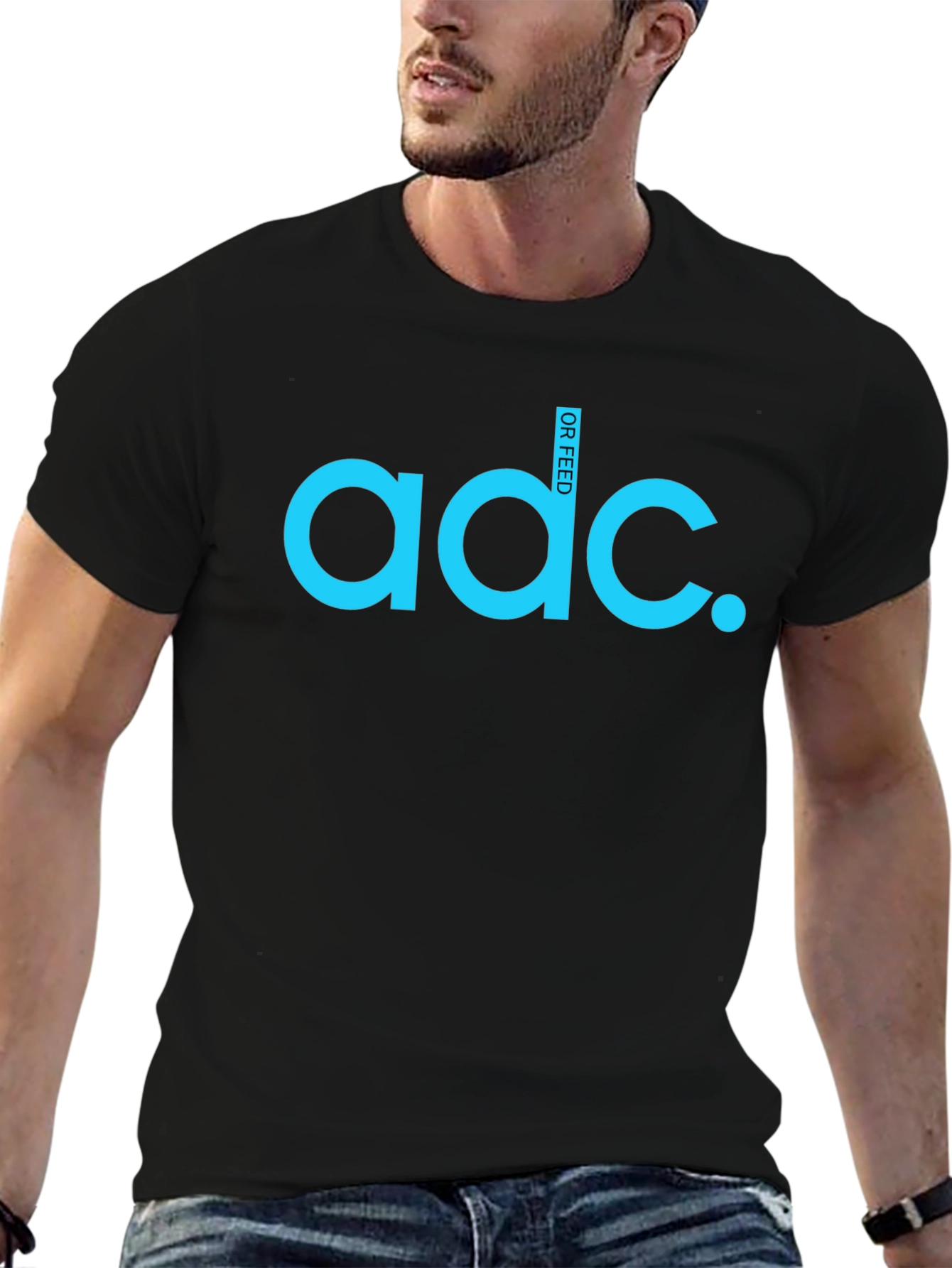ADC or FEED Mens Graphic T-Shirt