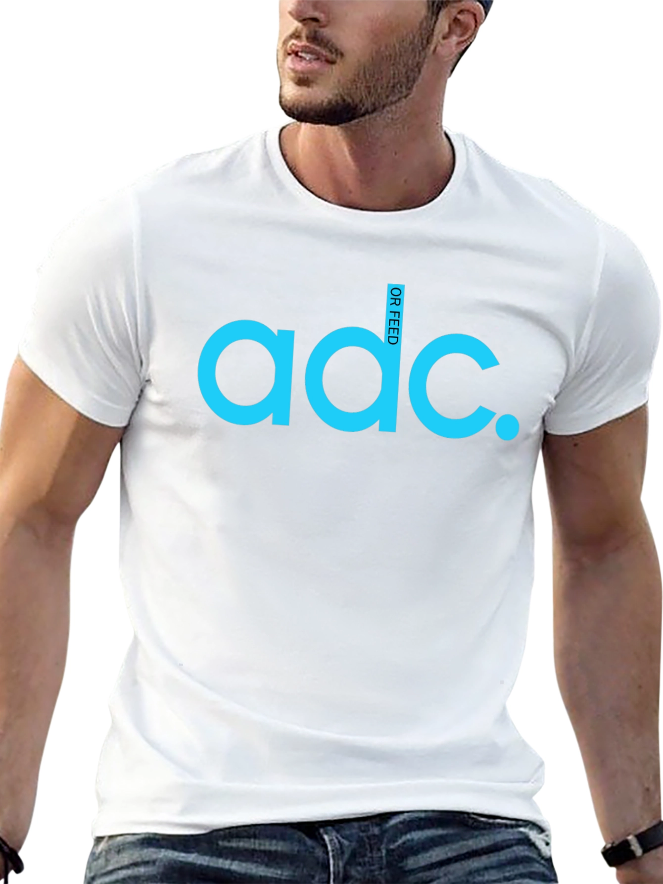ADC or FEED Mens Graphic T-Shirt