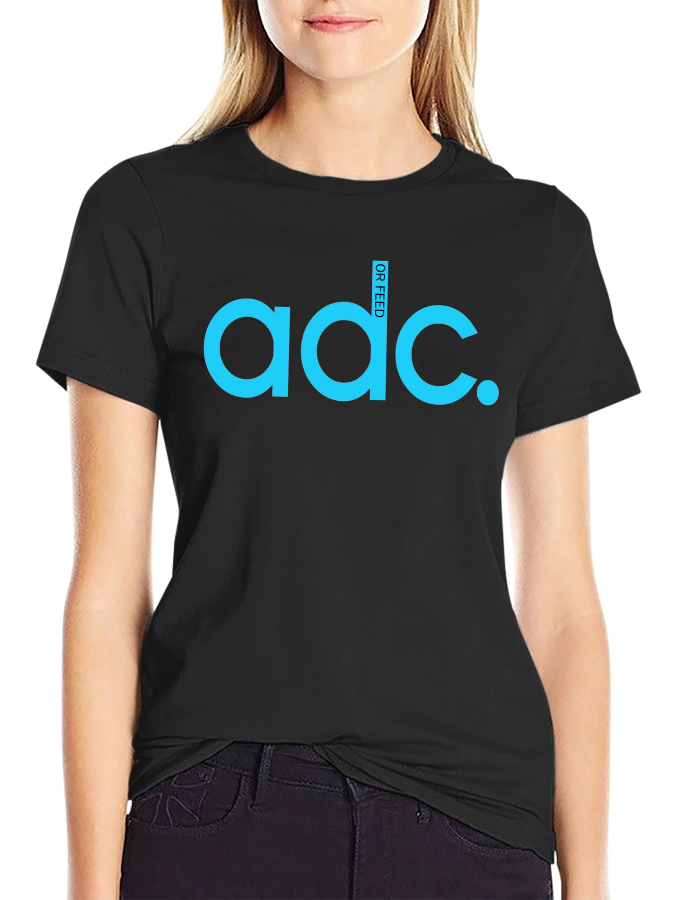 ADC or FEED Mens Graphic T-Shirt