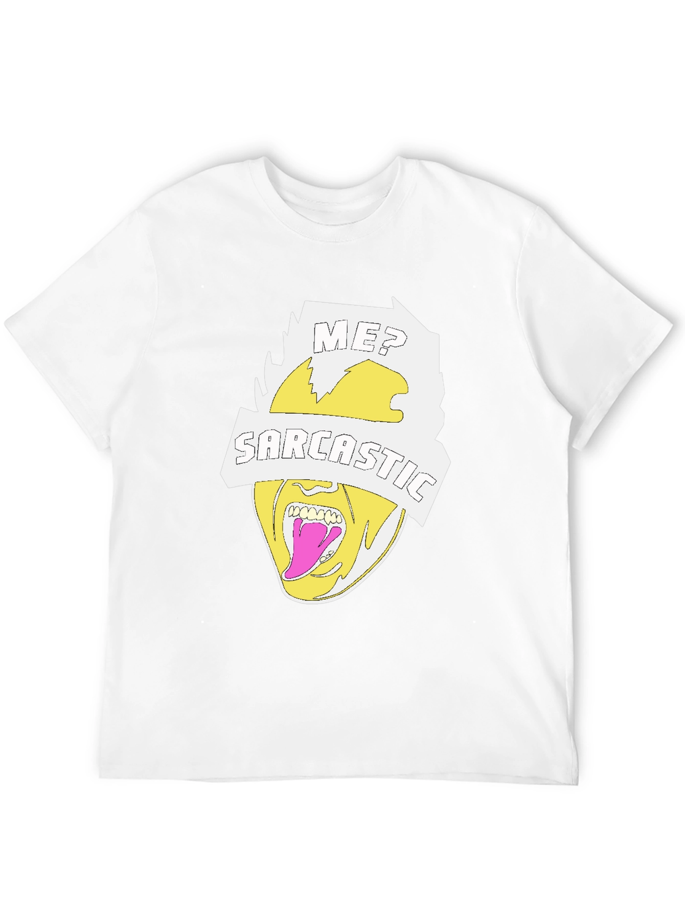 Sarcastic Graphic Tee - Black Crew Neck T-Shirt