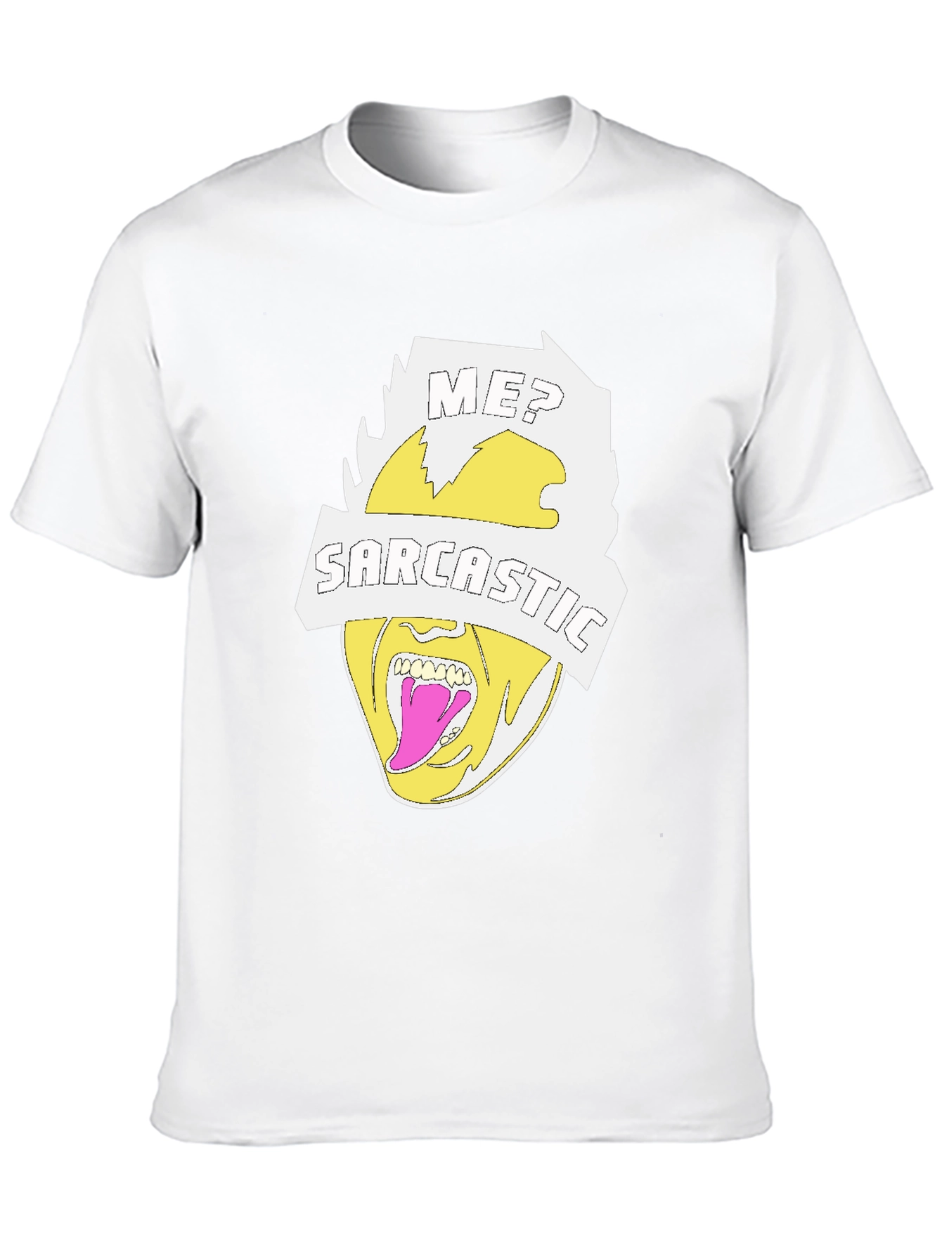Sarcastic Graphic Tee - Black Crew Neck T-Shirt