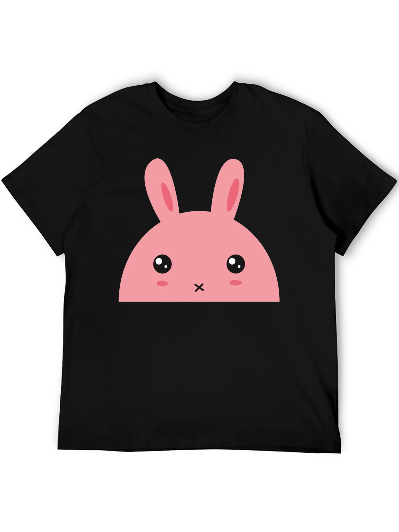Kawaii Bunny Graphic Tee - Black T-Shirt