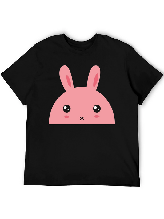 Kawaii Bunny Graphic Tee - Black T-Shirt