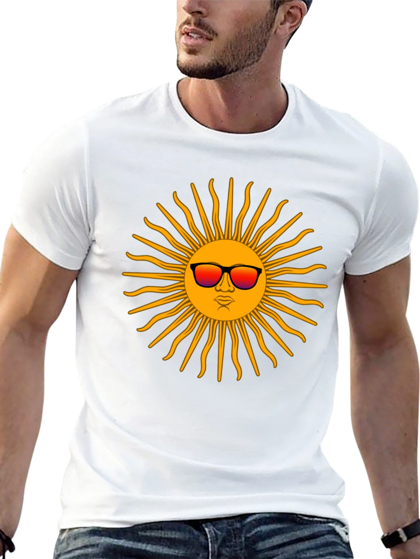 Cool Sun Graphic T-Shirt - Black Casual Tee