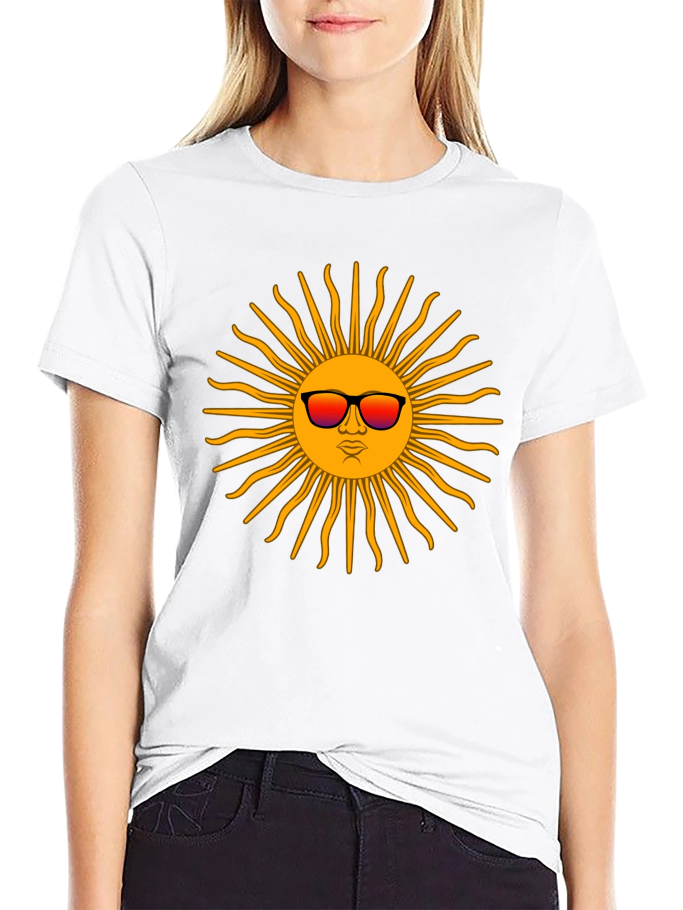 Cool Sun Graphic T-Shirt - Black Casual Tee