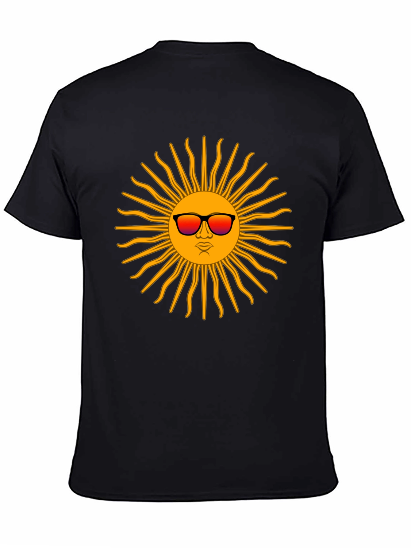 Cool Sun Graphic T-Shirt - Black Casual Tee