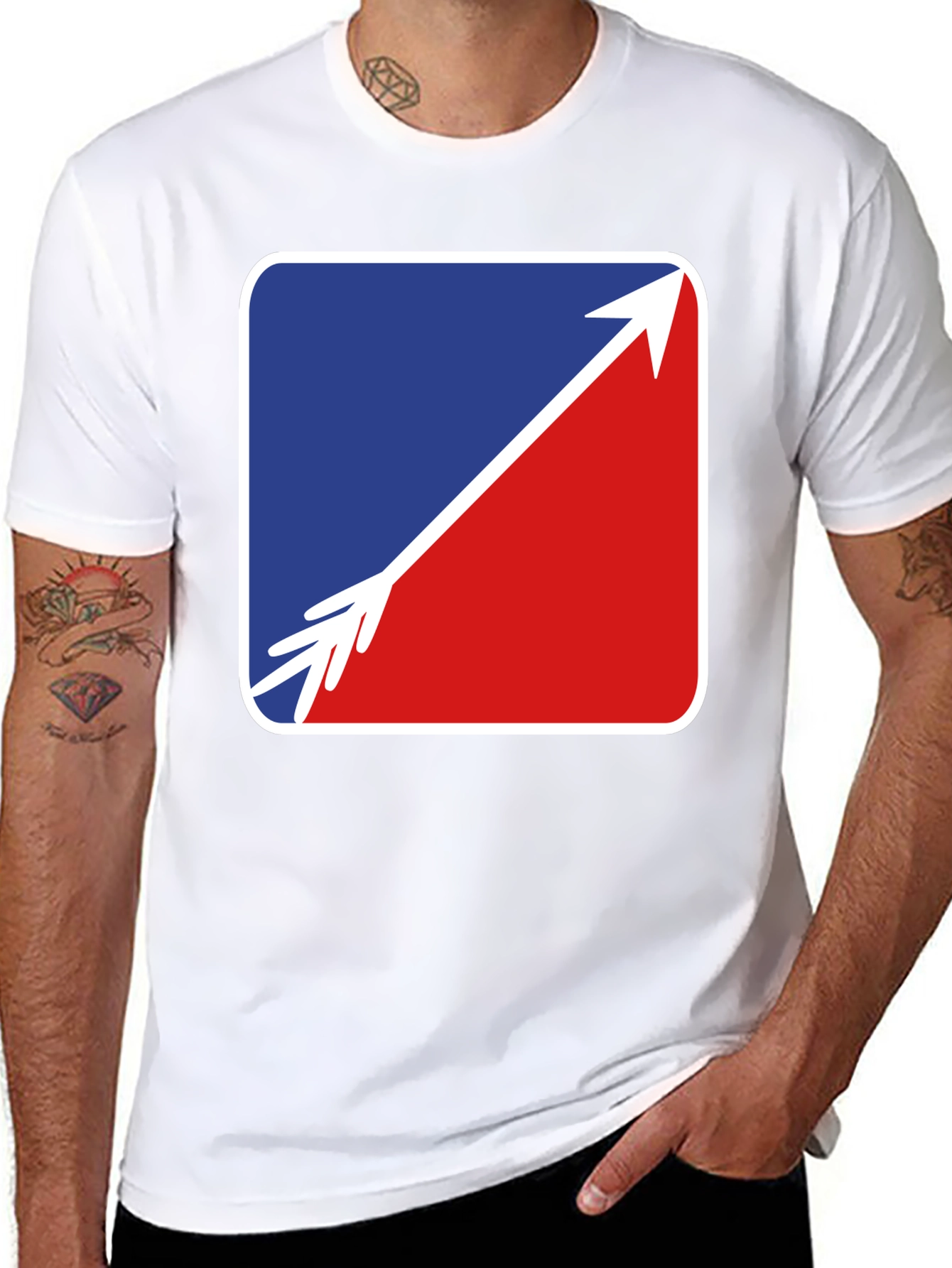 Arrow Graphic Tee - Stylish Black Casual Shirt