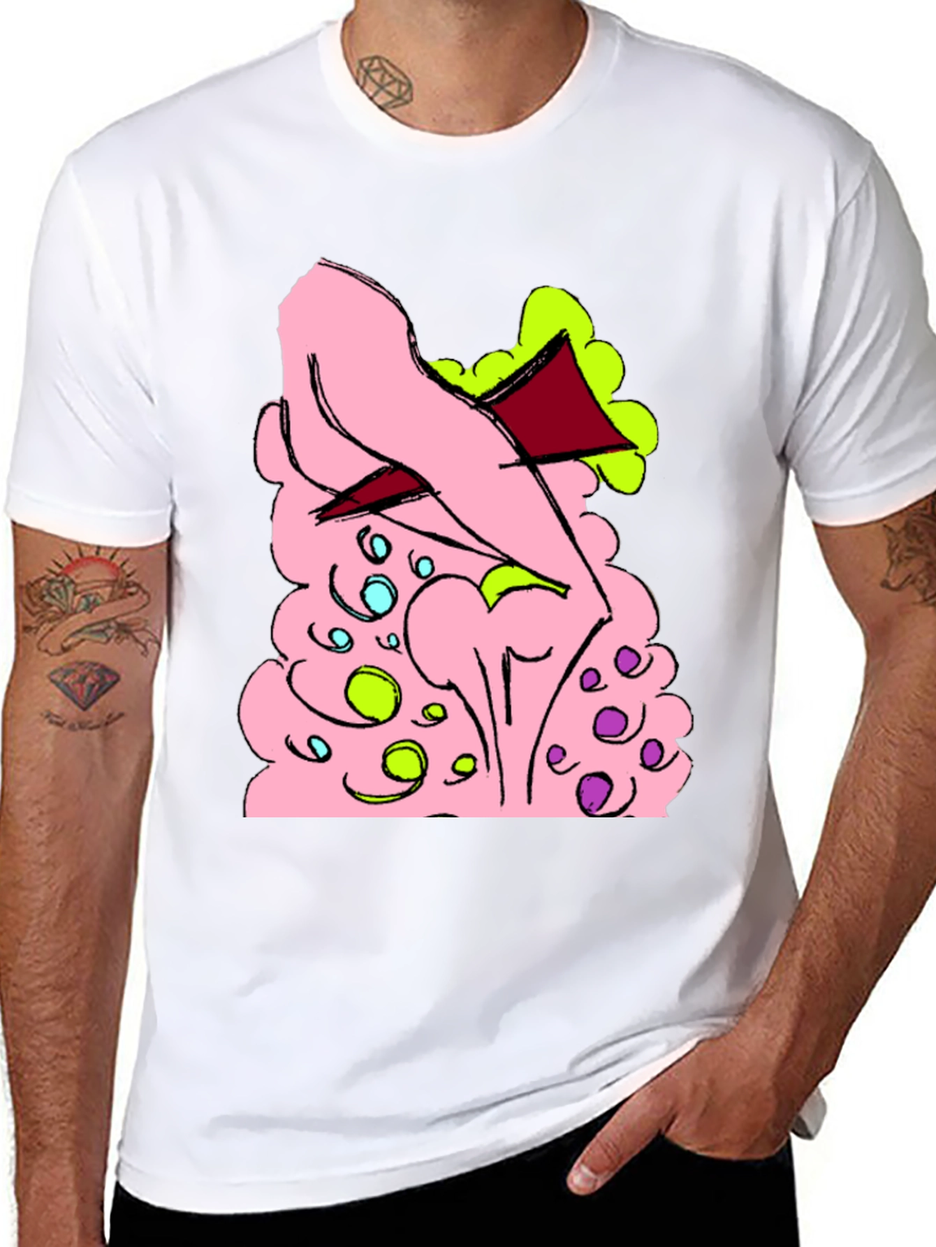 Cartoon Style Graphic T-Shirt