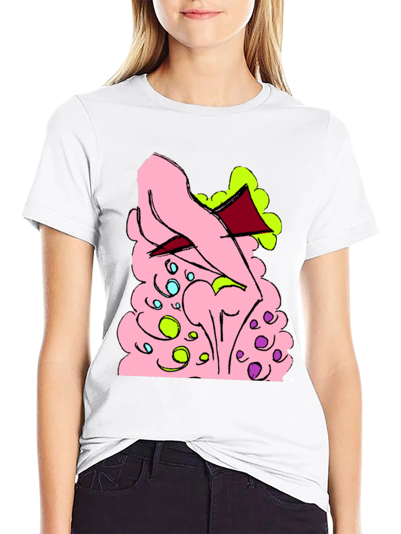 Cartoon Style Graphic T-Shirt