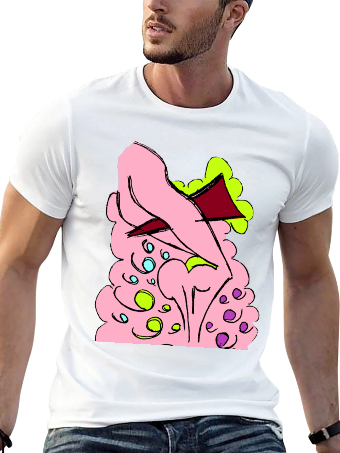 Cartoon Style Graphic T-Shirt