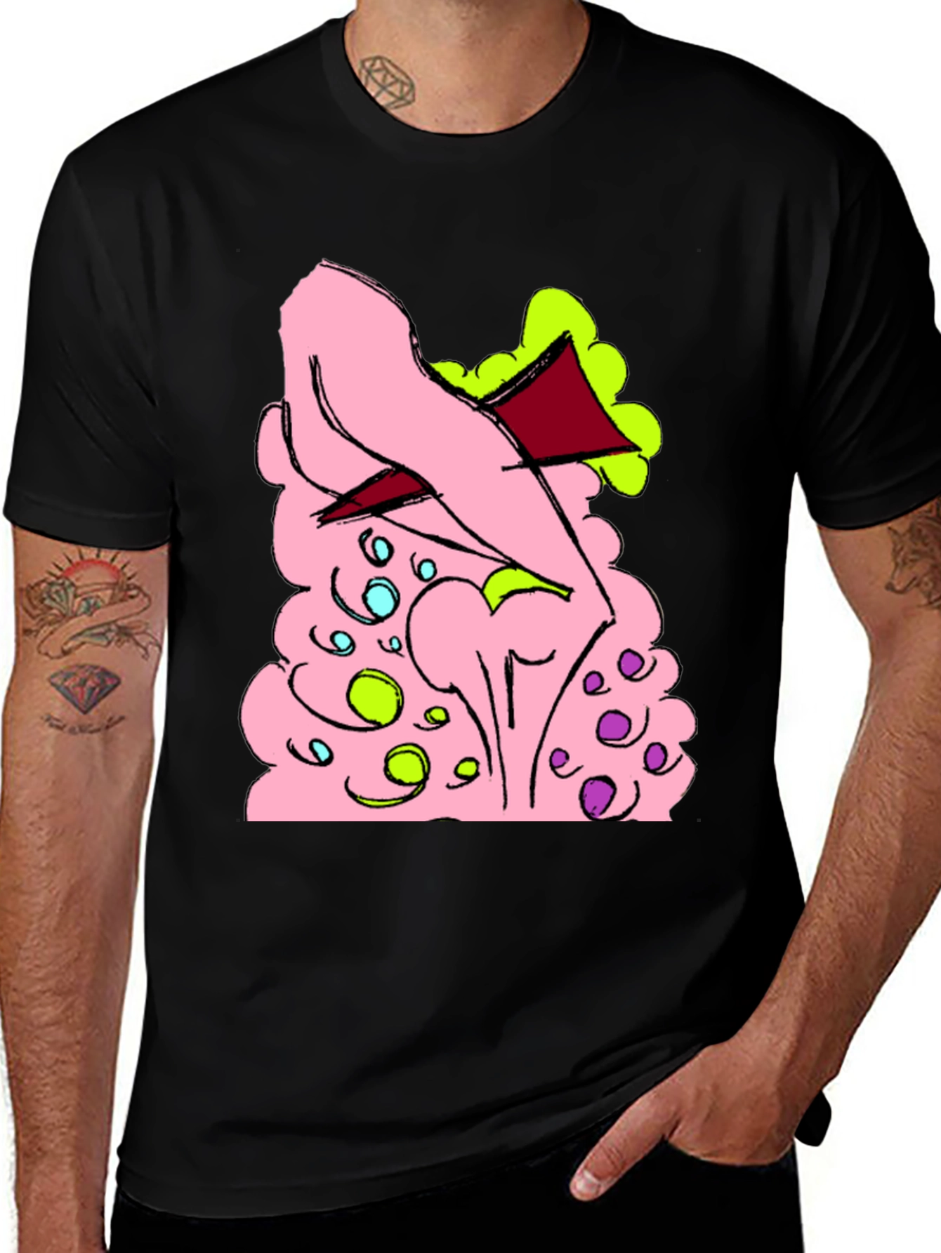 Cartoon Style Graphic T-Shirt