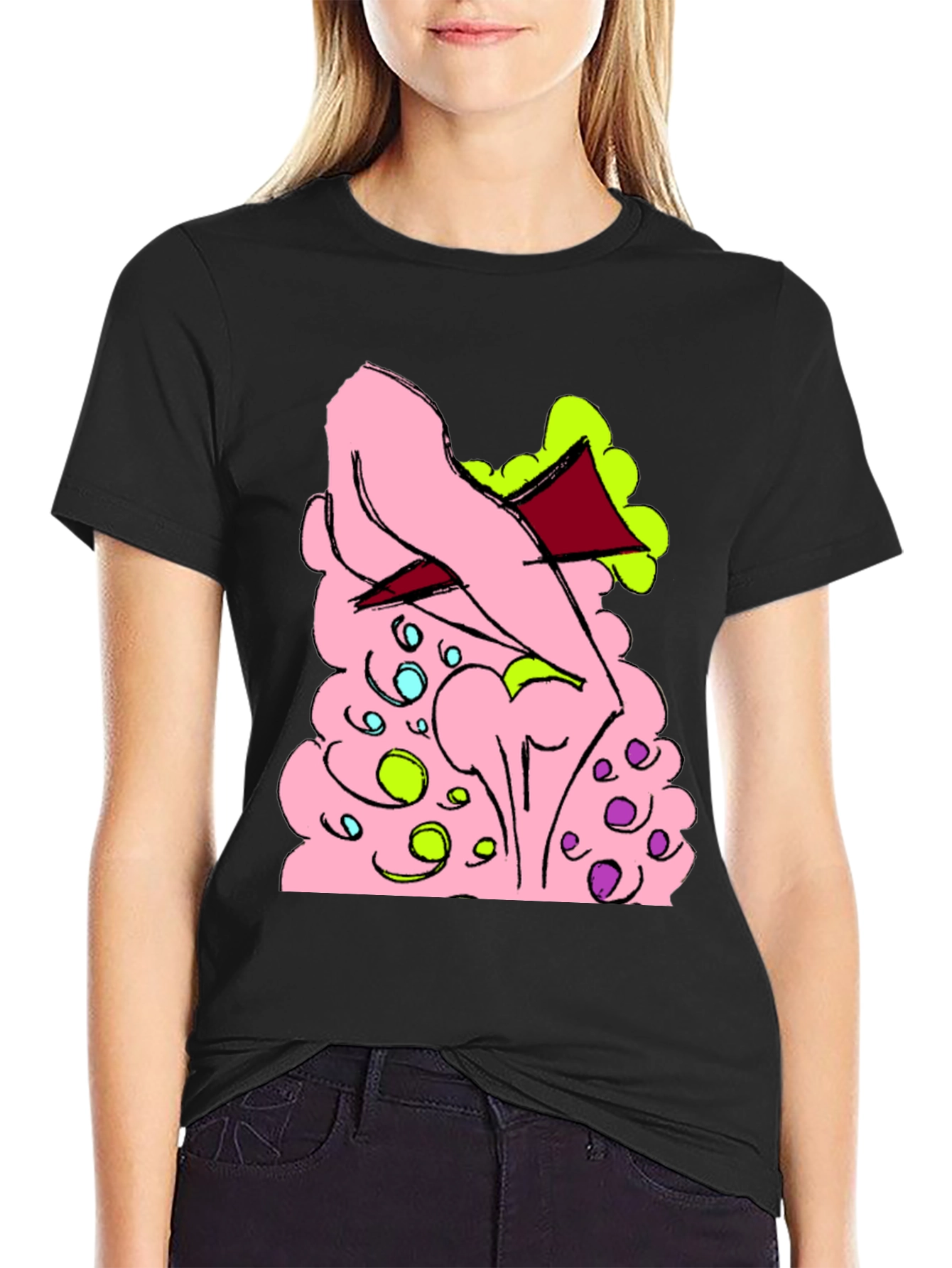 Cartoon Style Graphic T-Shirt