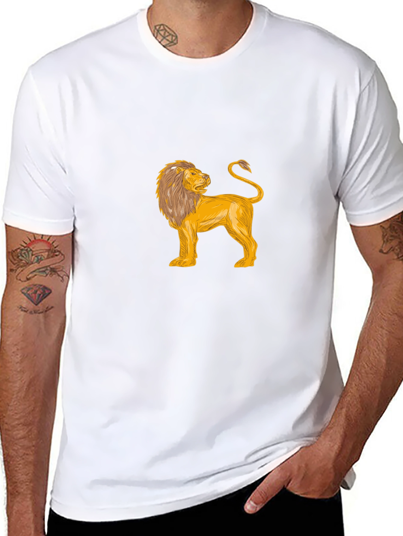 Black Lion Graphic Tee - Bold Style
