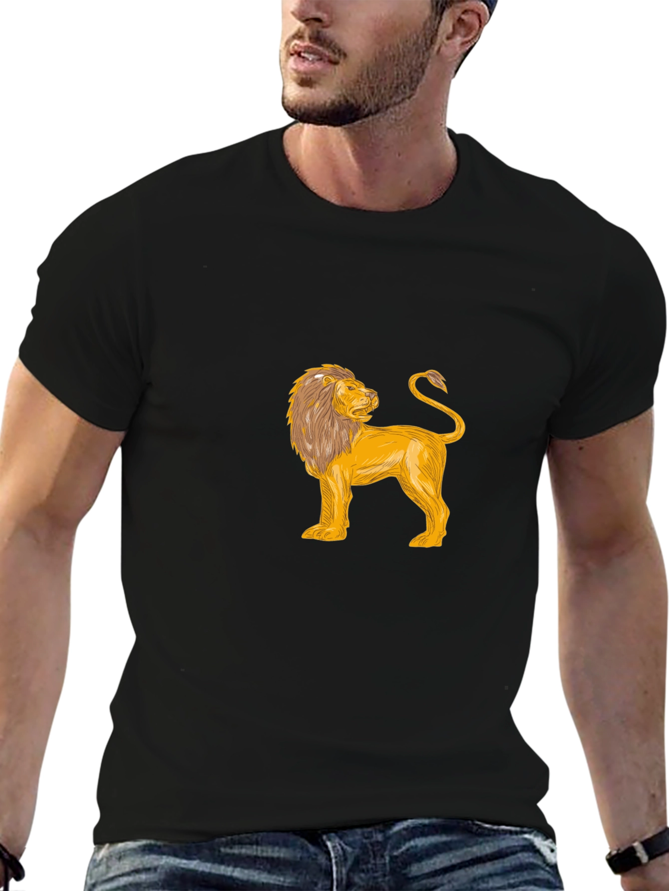 Black Lion Graphic Tee - Bold Style
