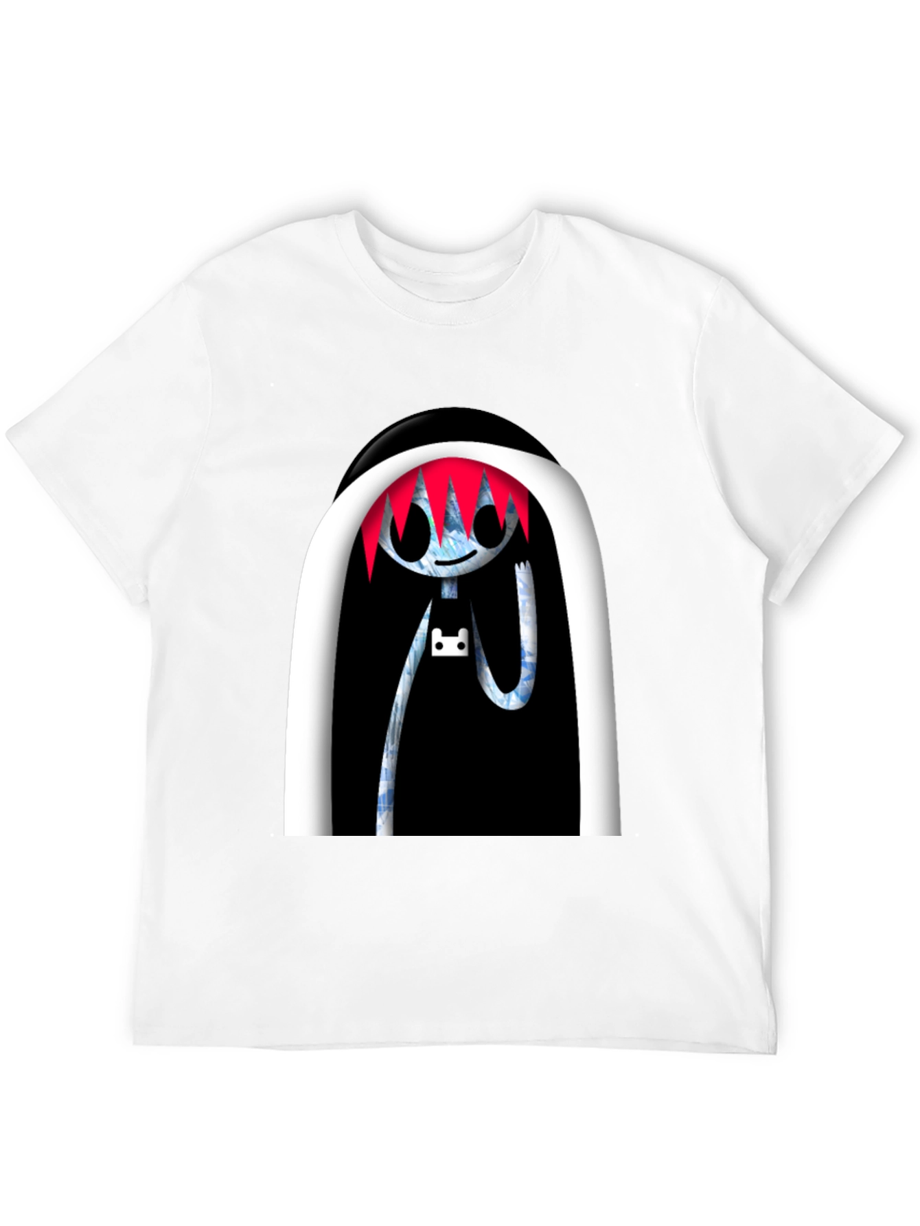 Cartoon Character Graphic Print Black Tee