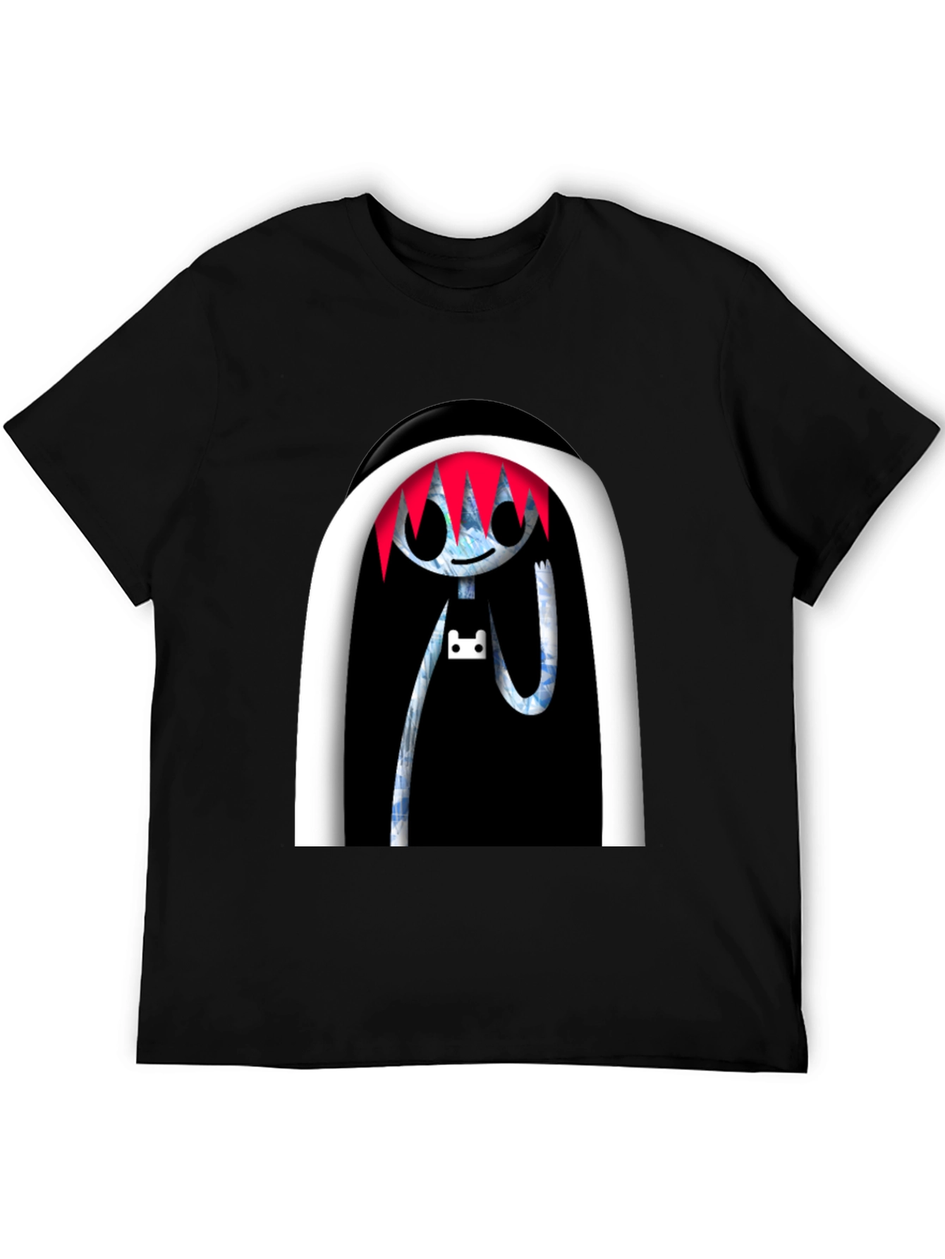 Cartoon Character Graphic Print Black Tee