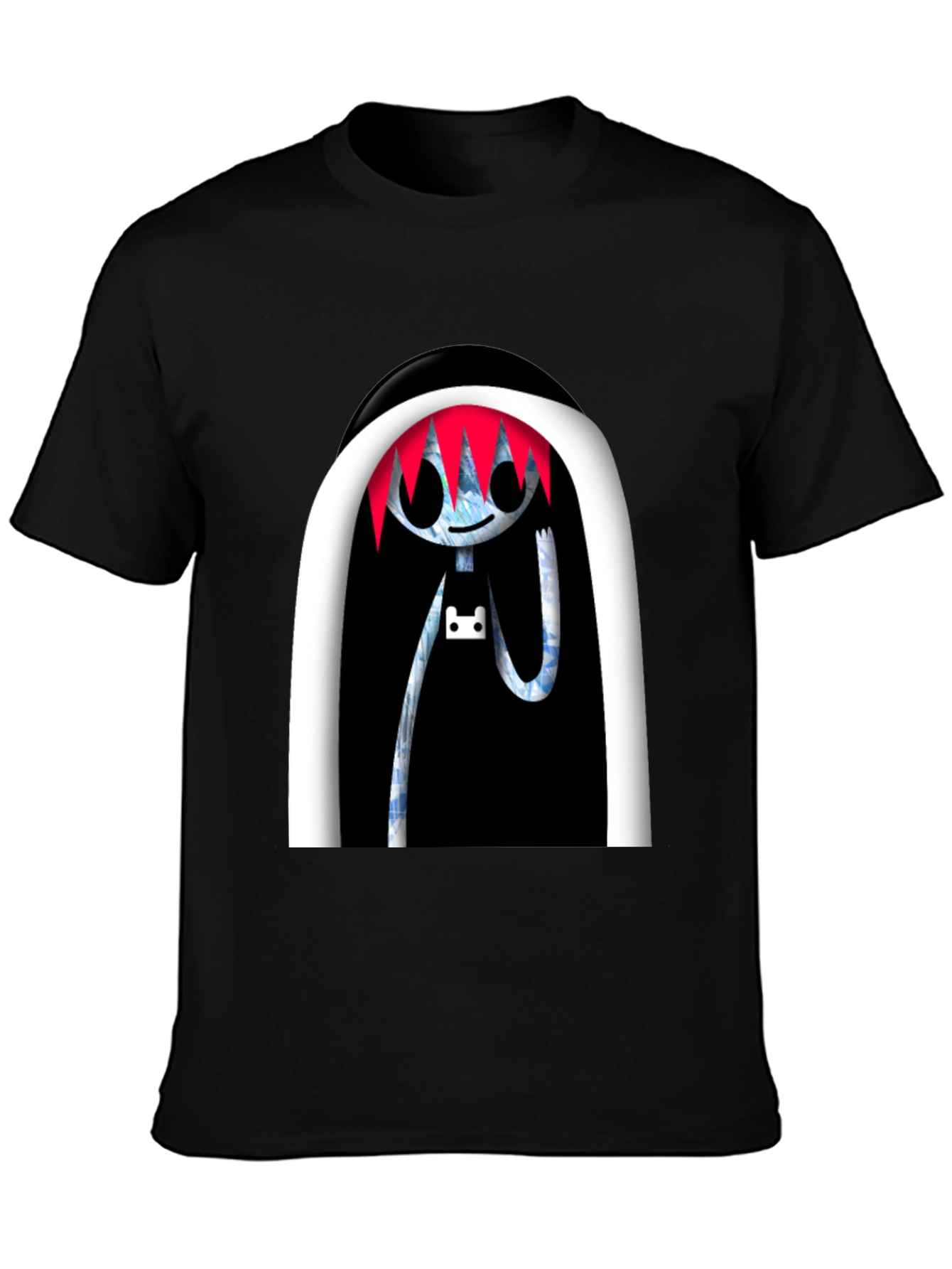 Cartoon Character Graphic Print Black Tee