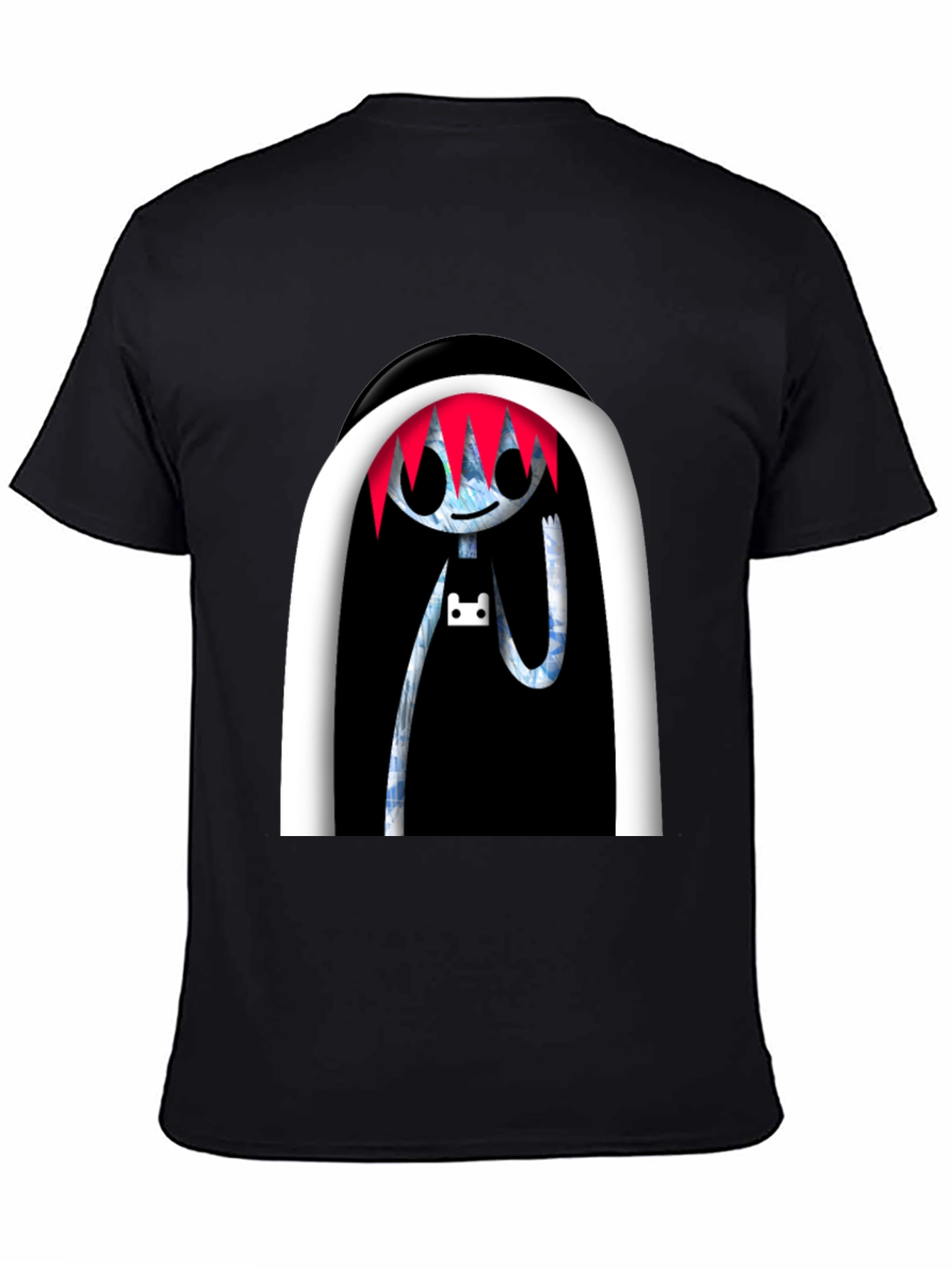 Cartoon Character Graphic Print Black Tee