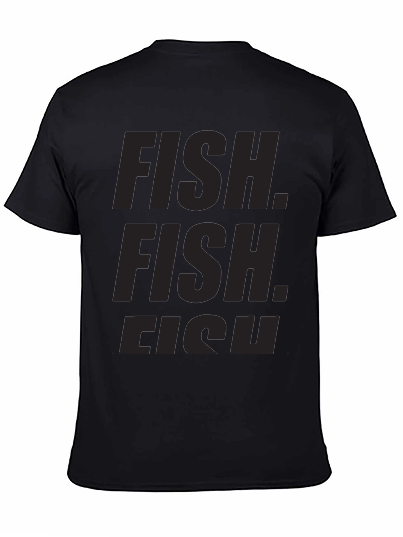 Black FISH Graphic Crew Neck T-Shirt