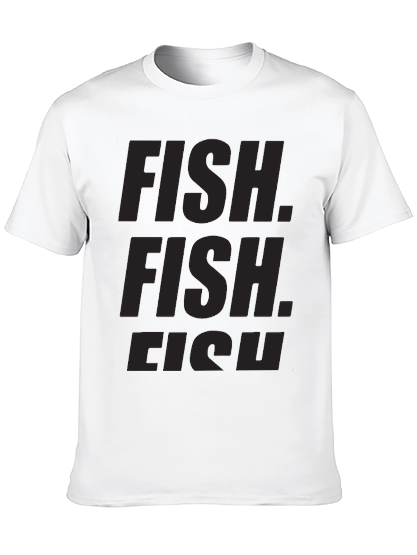 Black FISH Graphic Crew Neck T-Shirt